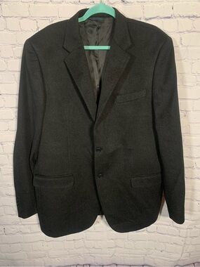 Enzo Mantovani Men Cashmere Blazer Jacket Black 48L Preppy Business Quiet Luxury